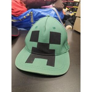 Minecraft Creeper Hat Cap Snap Back Green‎ Jinx One Size Mens TNT Check Brim